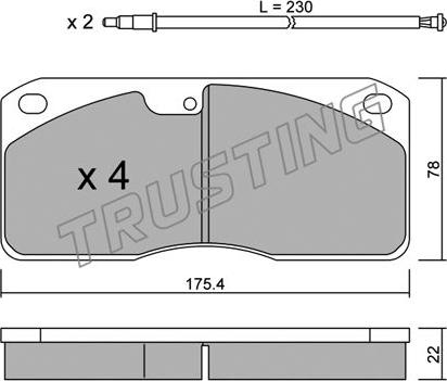 Trusting 279.0W - Bremžu uzliku kompl., Disku bremzes ps1.lv