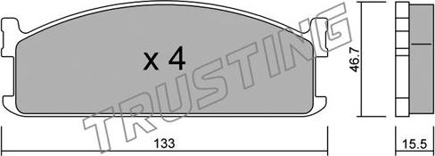 Trusting 274.0 - Bremžu uzliku kompl., Disku bremzes ps1.lv