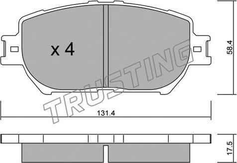 Trusting 767.0 - Bremžu uzliku kompl., Disku bremzes ps1.lv