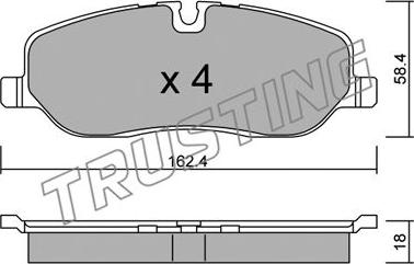 Trusting 709.0 - Bremžu uzliku kompl., Disku bremzes ps1.lv