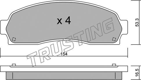 Trusting 701.0 - Bremžu uzliku kompl., Disku bremzes ps1.lv