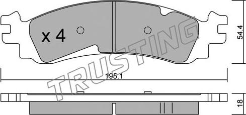 Trusting 702.0 - Bremžu uzliku kompl., Disku bremzes ps1.lv