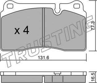 Trusting 711.0 - Bremžu uzliku kompl., Disku bremzes ps1.lv