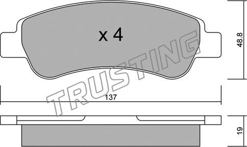 Trusting 726.0 - Bremžu uzliku kompl., Disku bremzes ps1.lv