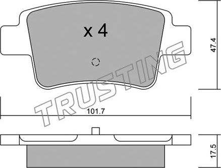 Trusting 721.0 - Bremžu uzliku kompl., Disku bremzes ps1.lv