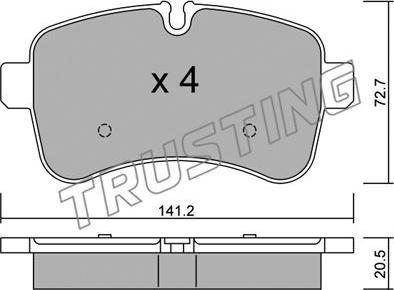 Trusting 727.0 - Bremžu uzliku kompl., Disku bremzes ps1.lv