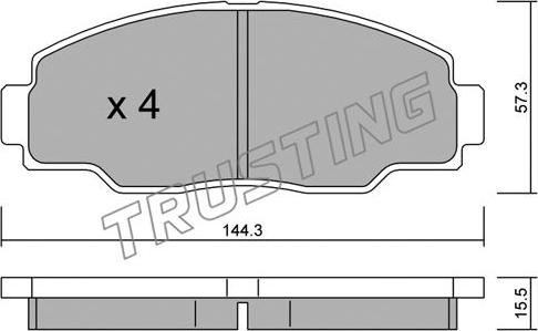 Trusting 771.0 - Bremžu uzliku kompl., Disku bremzes ps1.lv