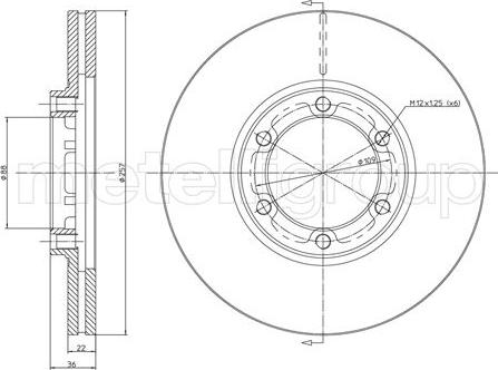 MOPROD MBD0503 - Bremžu diski ps1.lv