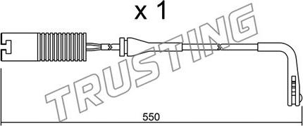 Trusting SU.092 - Indikators, Bremžu uzliku nodilums ps1.lv