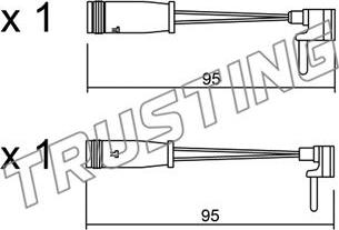 Trusting SU.159K - Indikators, Bremžu uzliku nodilums ps1.lv
