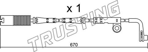 Trusting SU.150 - Indikators, Bremžu uzliku nodilums ps1.lv