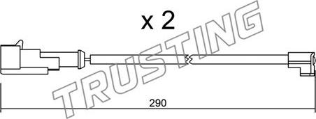 Trusting SU.100K - Indikators, Bremžu uzliku nodilums ps1.lv