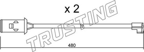 Trusting SU.101K - Indikators, Bremžu uzliku nodilums ps1.lv