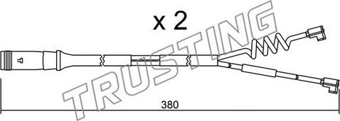 Trusting SU.175K - Indikators, Bremžu uzliku nodilums ps1.lv