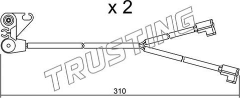 Trusting SU.170K - Indikators, Bremžu uzliku nodilums ps1.lv