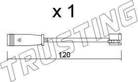 Trusting SU.398 - Indikators, Bremžu uzliku nodilums ps1.lv