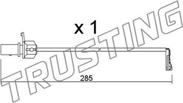 Trusting SU.345 - Indikators, Bremžu uzliku nodilums ps1.lv