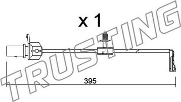 Trusting SU.346 - Indikators, Bremžu uzliku nodilums ps1.lv