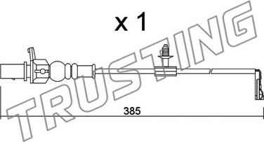 Trusting SU.348 - Indikators, Bremžu uzliku nodilums ps1.lv