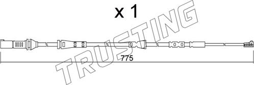 Trusting SU.361 - Indikators, Bremžu uzliku nodilums ps1.lv