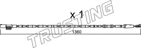 Trusting SU.308 - Indikators, Bremžu uzliku nodilums ps1.lv