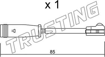 Trusting SU.314 - Indikators, Bremžu uzliku nodilums ps1.lv