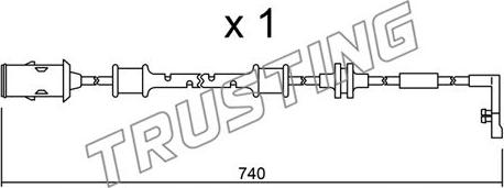 Trusting SU.318 - Indikators, Bremžu uzliku nodilums ps1.lv