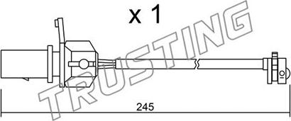 Trusting SU.247 - Indikators, Bremžu uzliku nodilums ps1.lv