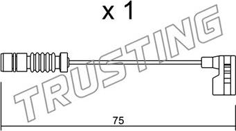 Trusting SU.251 - Indikators, Bremžu uzliku nodilums ps1.lv