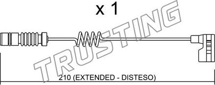 Trusting SU.209 - Indikators, Bremžu uzliku nodilums ps1.lv