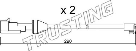 Trusting SU.204K - Indikators, Bremžu uzliku nodilums ps1.lv