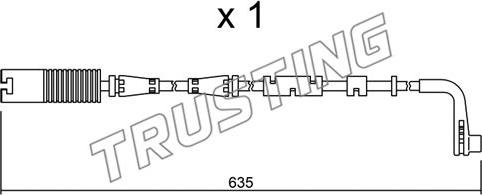 Trusting SU.205 - Indikators, Bremžu uzliku nodilums ps1.lv