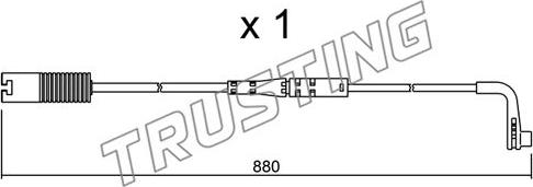 Trusting SU.207 - Indikators, Bremžu uzliku nodilums ps1.lv