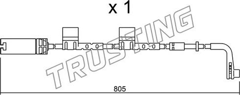 Trusting SU.222 - Indikators, Bremžu uzliku nodilums ps1.lv