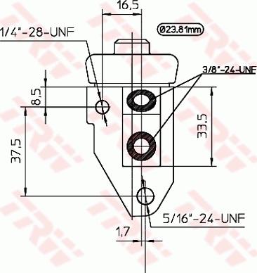 TRW BWK130 - Riteņa bremžu cilindrs ps1.lv