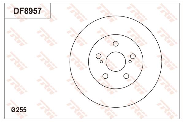 TRW DF8957 - Bremžu diski ps1.lv
