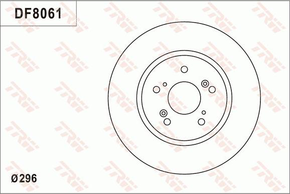 TRW DF8061 - Bremžu diski ps1.lv