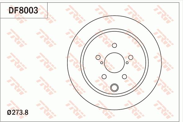 TRW DF8003 - Bremžu diski ps1.lv