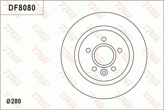 TRW DF8080S - Bremžu diski ps1.lv