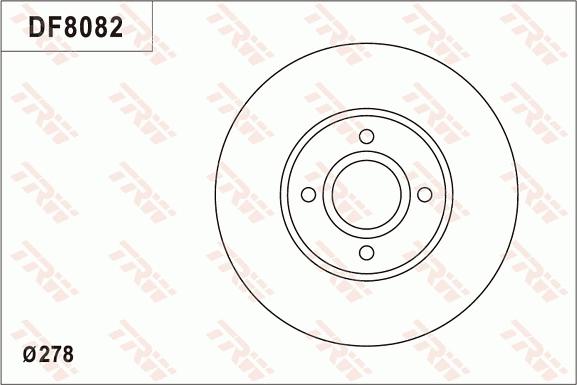 TRW DF8082 - Bremžu diski ps1.lv