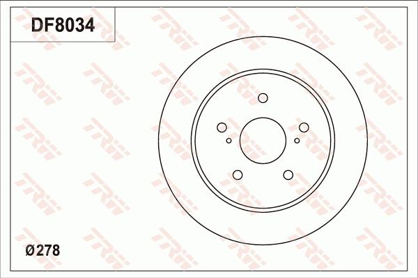 TRW DF8034 - Bremžu diski ps1.lv