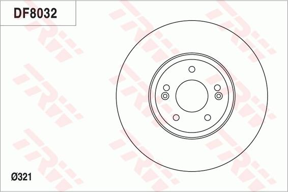 TRW DF8032 - Bremžu diski ps1.lv