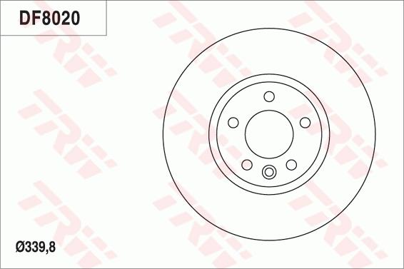 TRW DF8020 - Bremžu diski ps1.lv