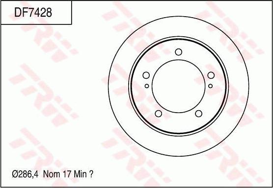 TRW DF7428 - Bremžu diski ps1.lv