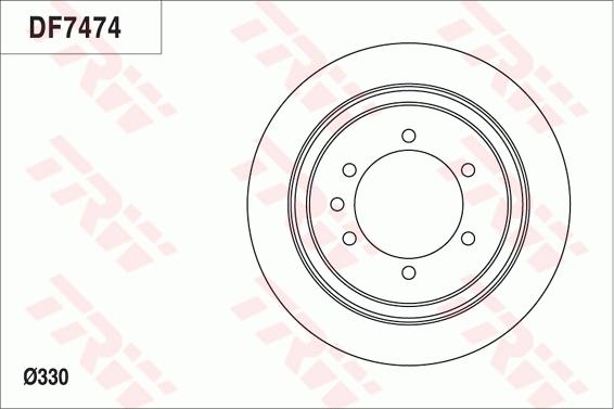 TRW DF7474 - Bremžu diski ps1.lv