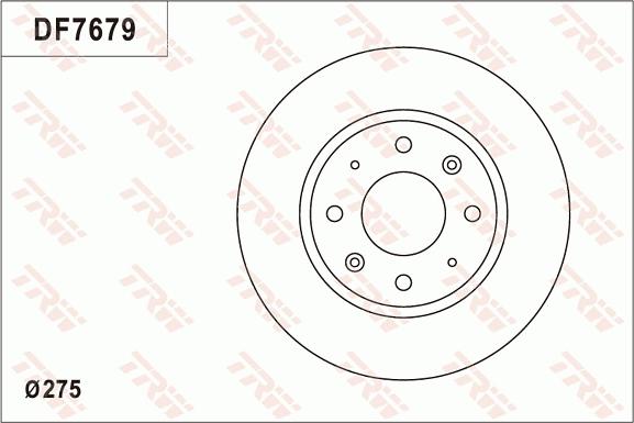 TRW DF7679 - Bremžu diski ps1.lv