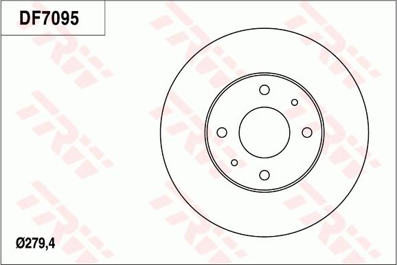 TRW DF7095 - Bremžu diski ps1.lv