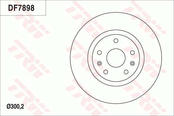 TRW DF7898 - Bremžu diski ps1.lv