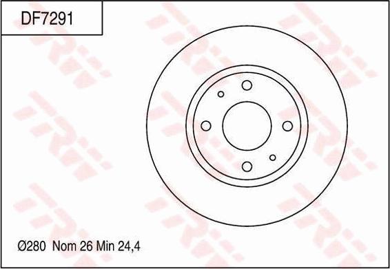 TRW DF7291 - Bremžu diski ps1.lv