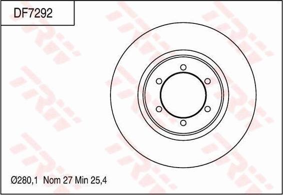 TRW DF7292 - Bremžu diski ps1.lv